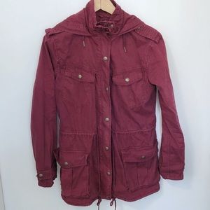 Aritzia Talula Burgundy Trooper Jacket